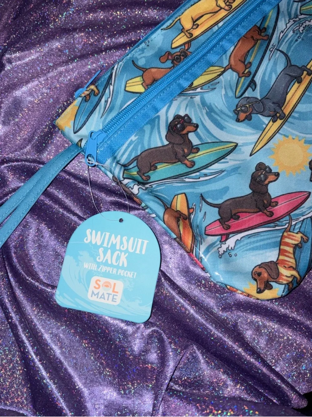 Dachshund Print Swimsuit Sack